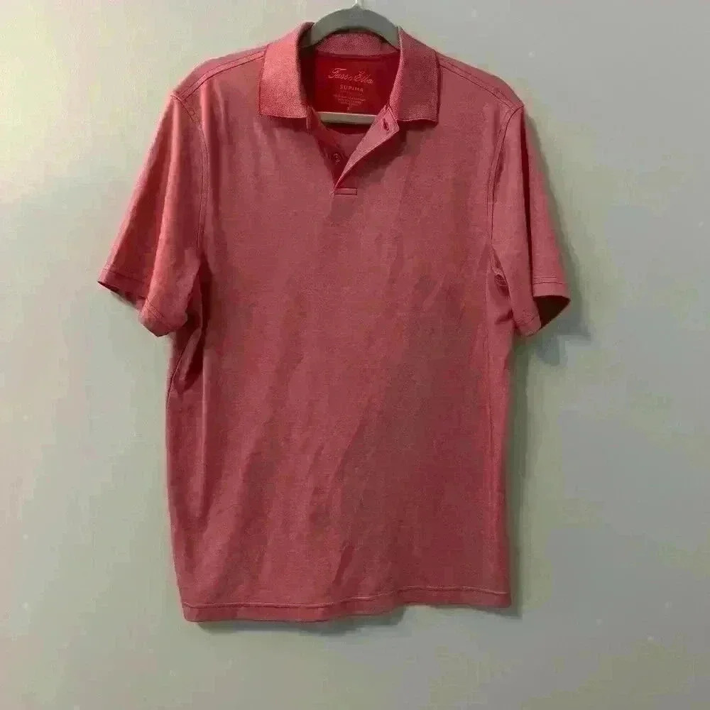 Tasso Elba Supima Cotton Red Polo Size Small